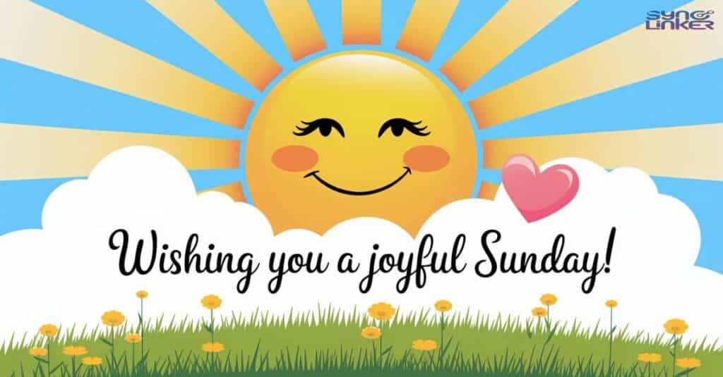 "Wishing you a joyful Sunday!"