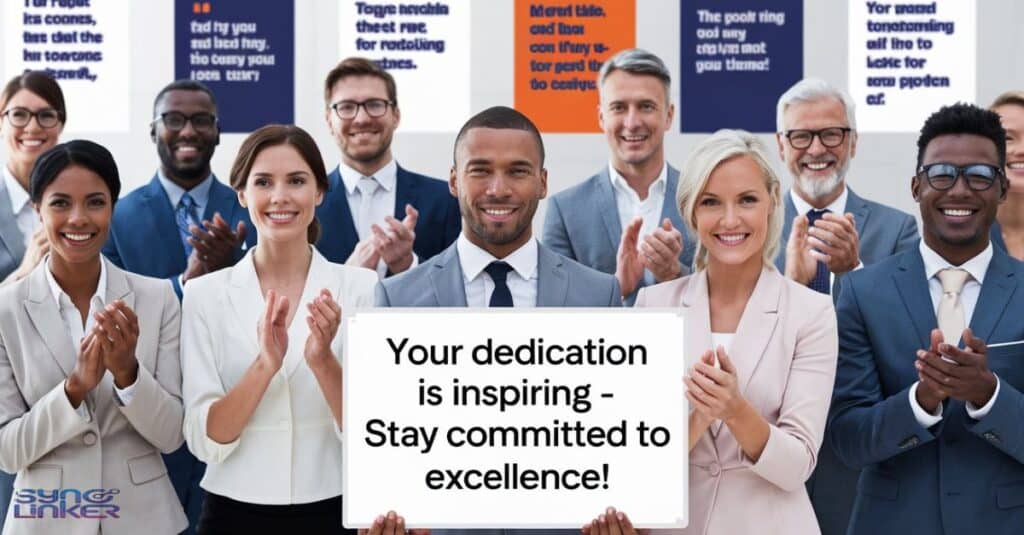 "Your dedication is inspiring – stay committed to excellence!"