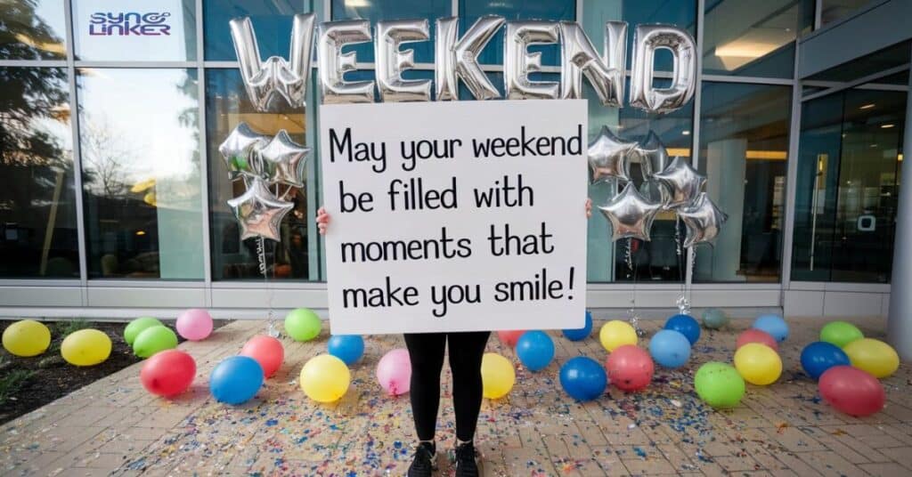 "May your weekend be filled with moments that make you smile!"