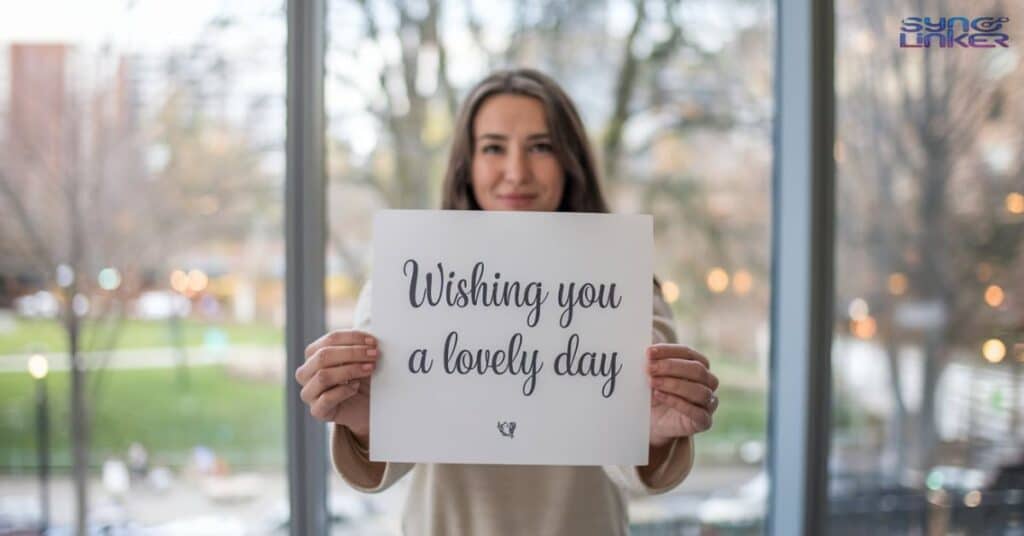 "Wishing you a lovely day"