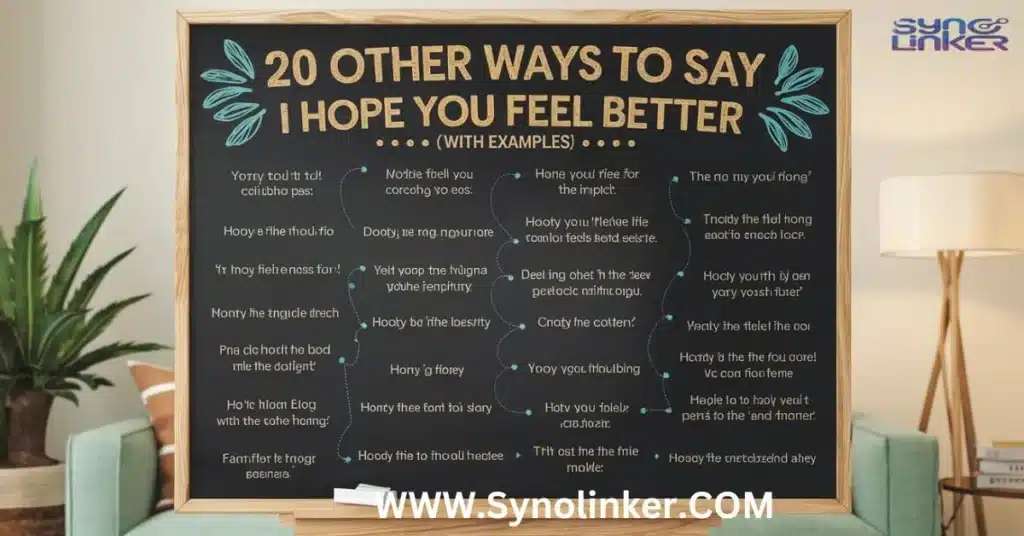 20 Other Ways to Say I Hope You Feel Better (With Examples)