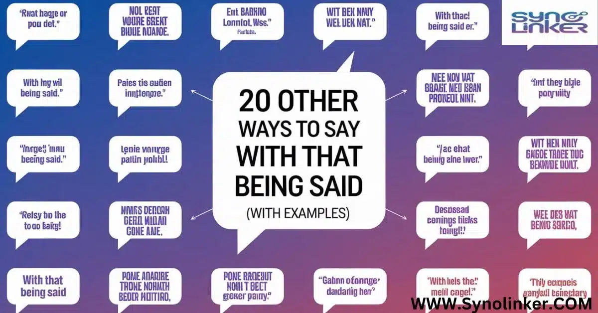 20 Other Ways to Say With That Being Said (With Examples)