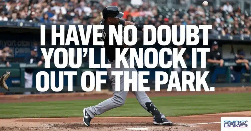 I have no doubt you'll knock it out of the park.