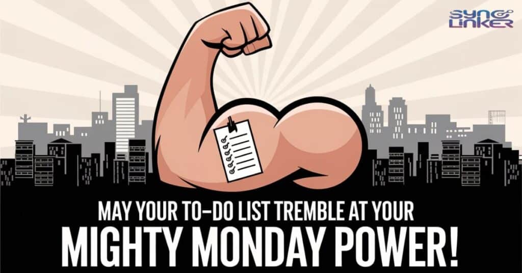 "May Your To-Do List Tremble at Your Mighty Monday Power!"