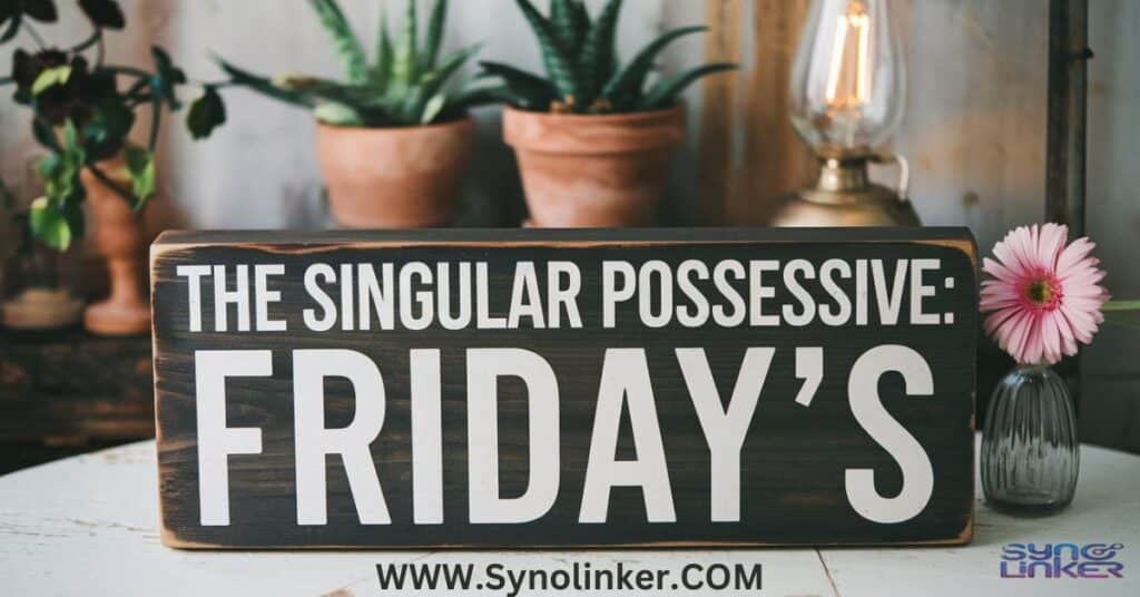 The Singular Possessive: Friday's